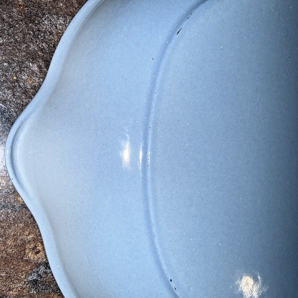 Le Creuset France 32 Cast Iron Grill Pan Skillet Powder Blue 14" NEW - Picture 12 of 14